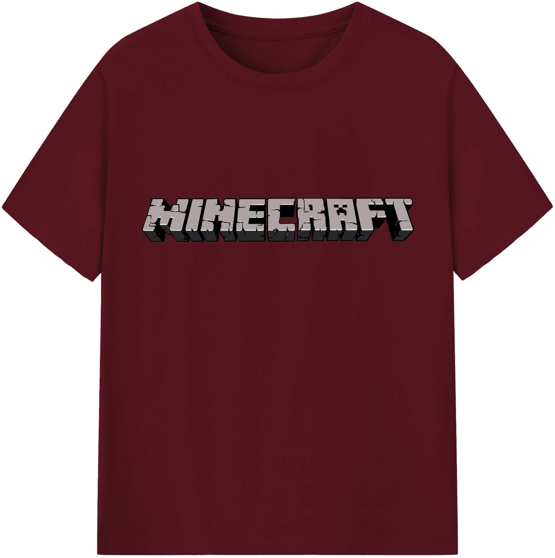 （画像用） マインクラフト ブロックの世界 Minecraft MC Block world 綿100％半袖Tシャツ（フロントプリント）